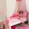 Dormitorios de niñas en tonos rosas