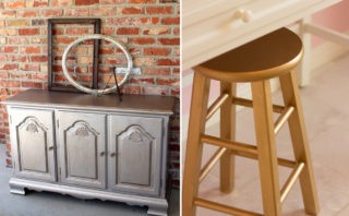 Usa pintura metalizada para decorar - Casa y Color