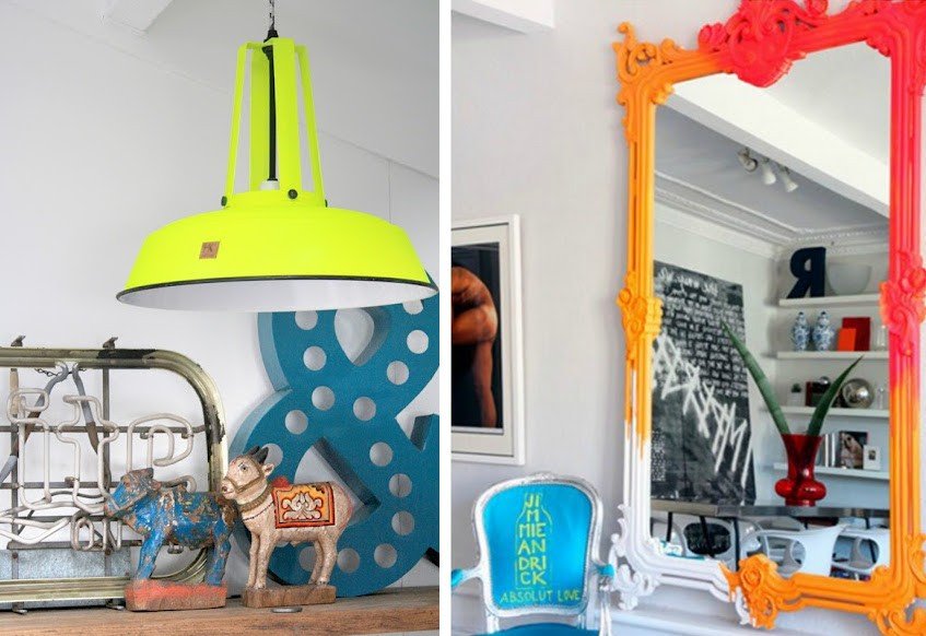 Decoración color flúor