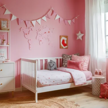 Cuartos para niñas en tonos rosados y otras combinaciones de colores