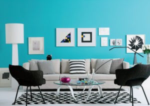 Color azul turquesa en la decoración de interiores