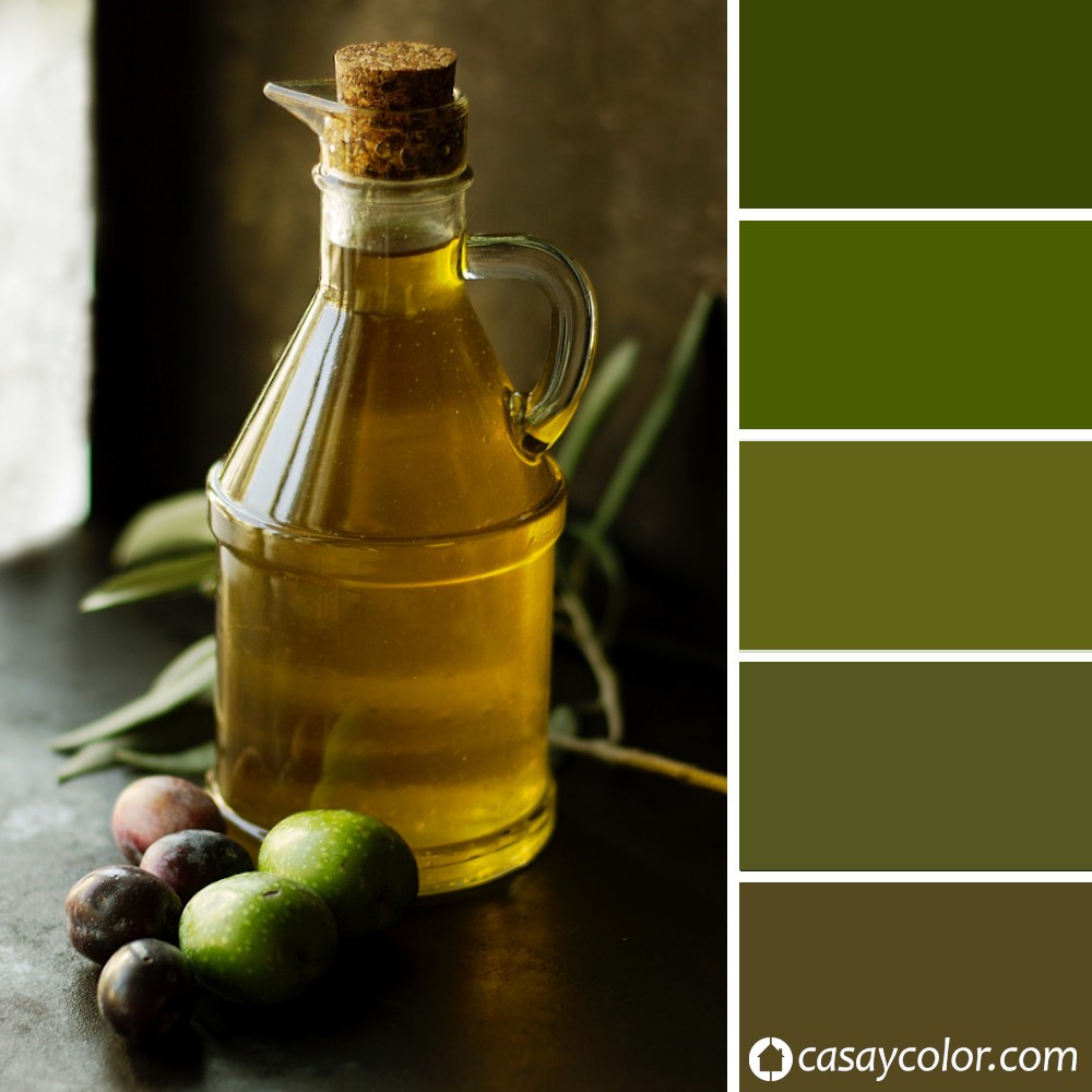 Paleta de colores verde aceituna
