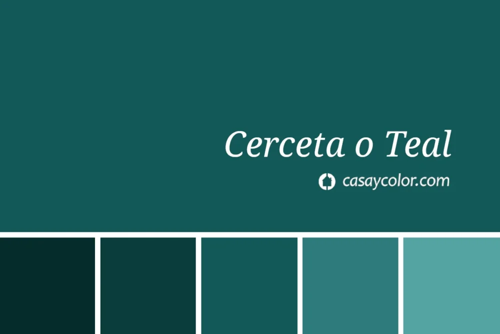 Ejemplo de color teal o verde azulado