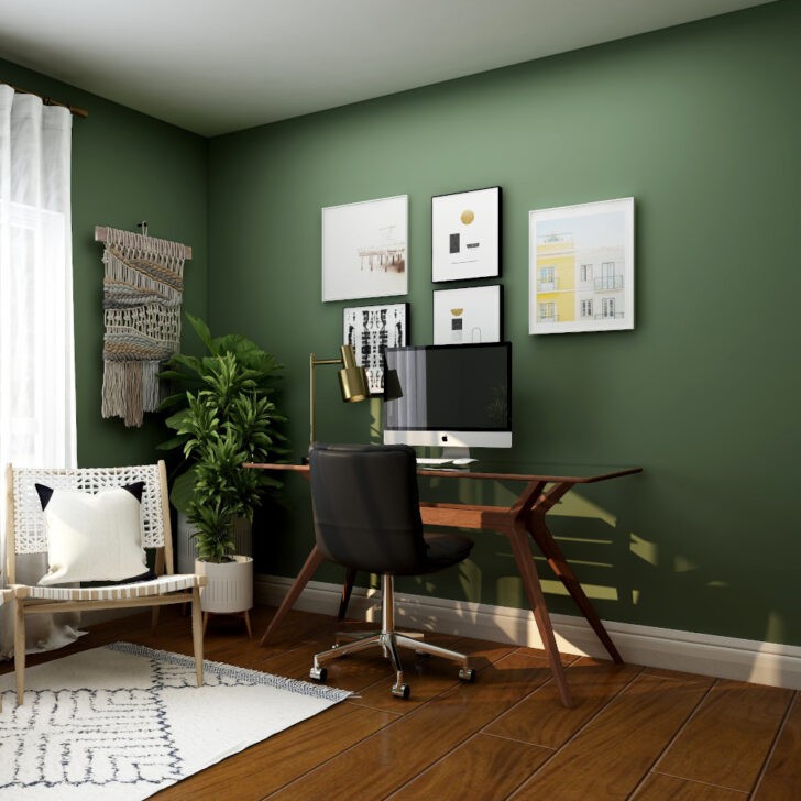 Home office verde suculenta