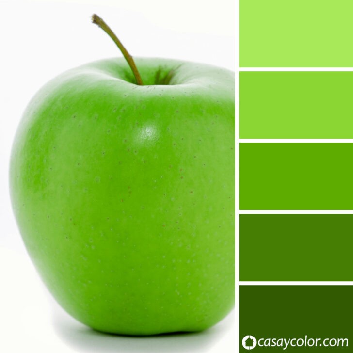 Paleta de color verde manzana