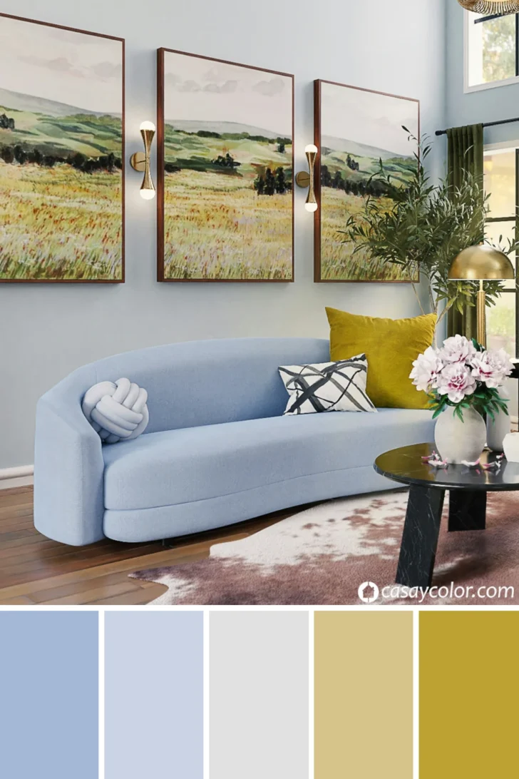 Sala de color Alice Blue