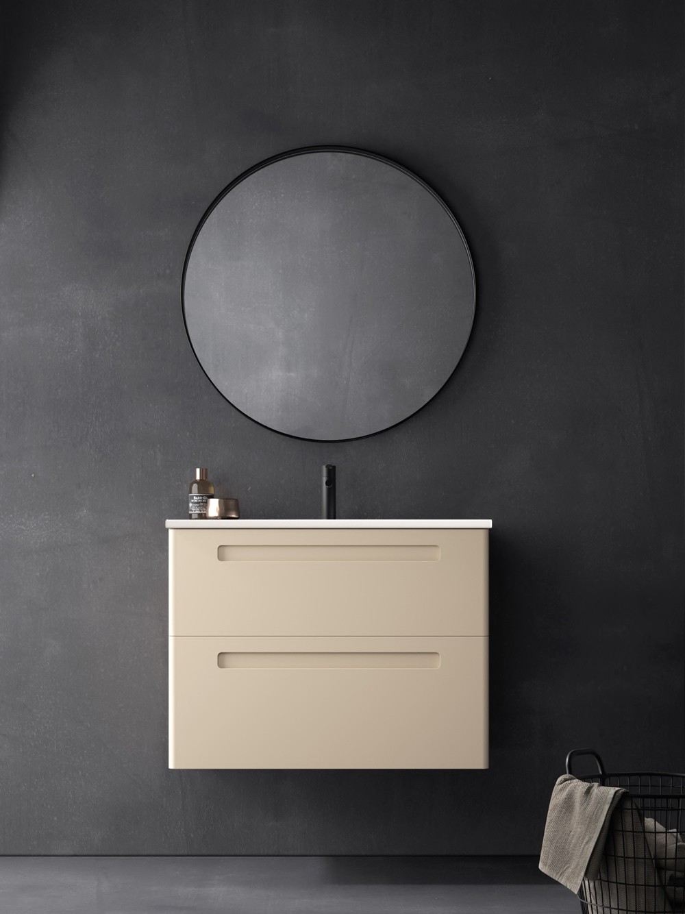 Mueble de baño color mantequilla