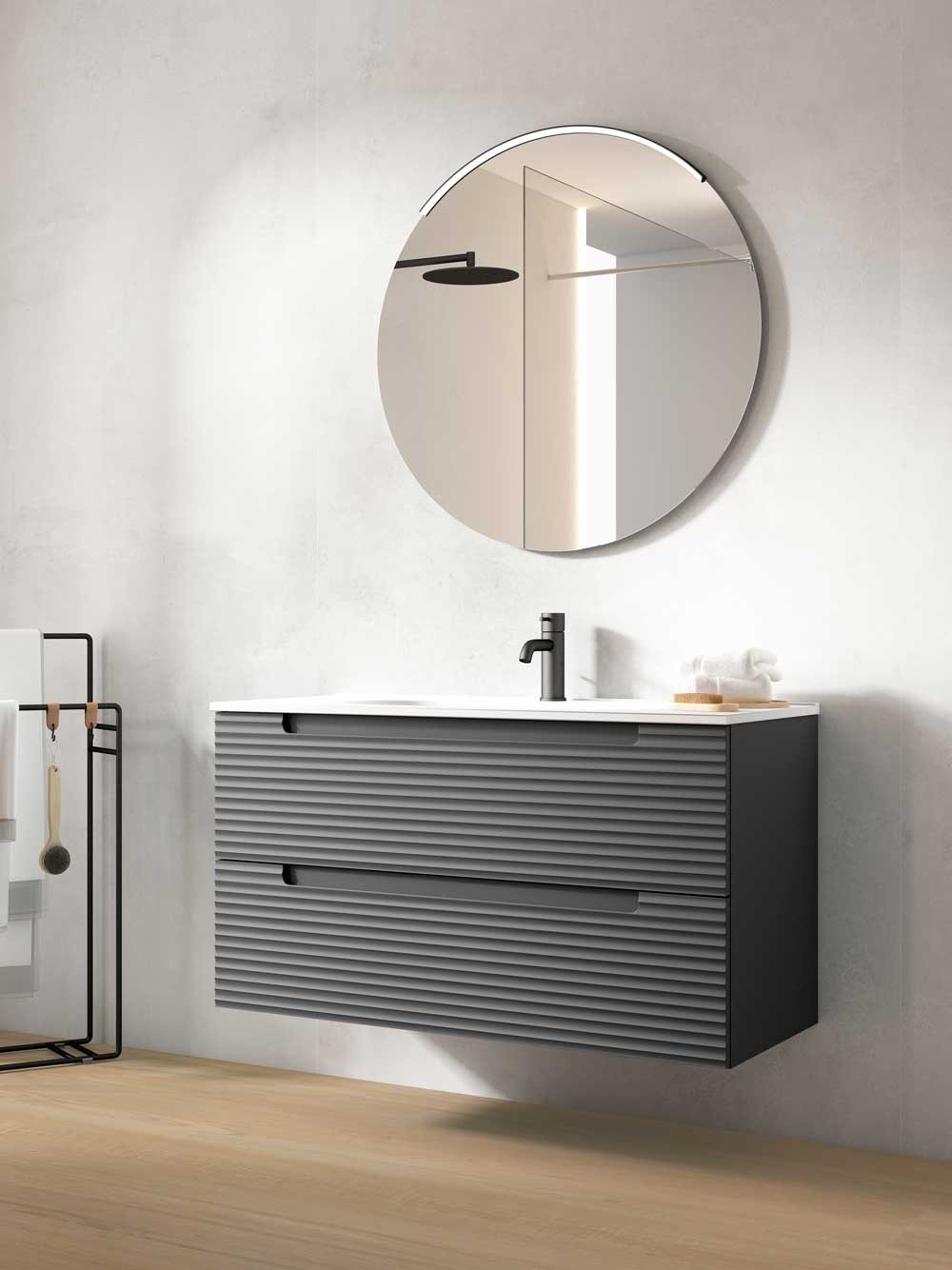 Mueble de baño gris grafito
