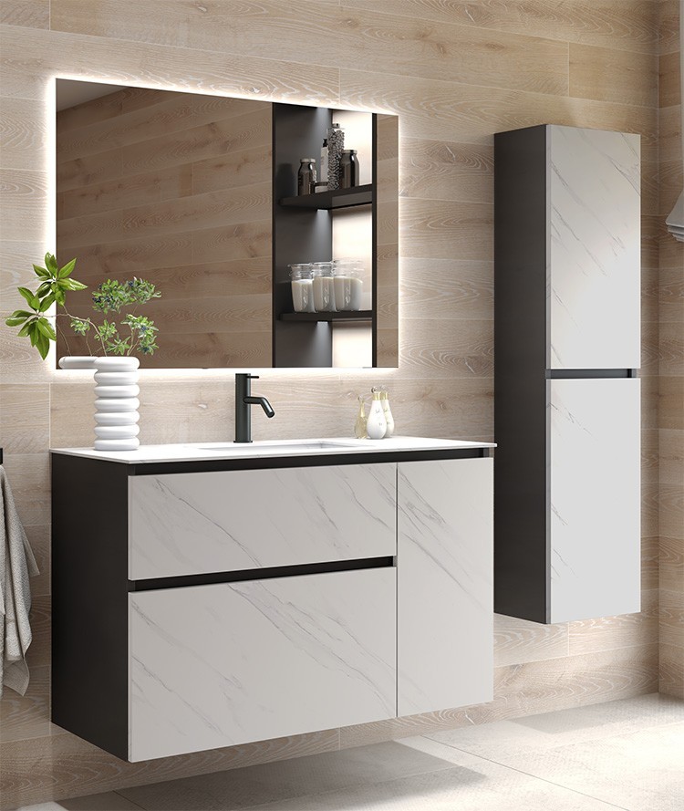 Mueble de baño simil marmol