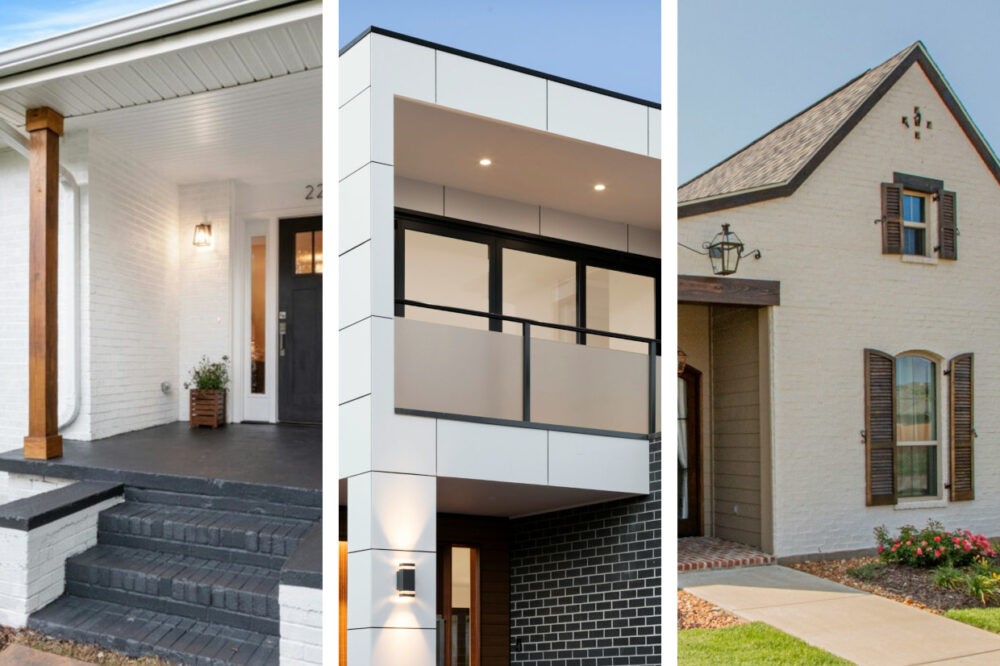 Casas con fachadas blancas