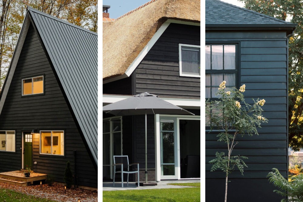 Fachadas de casas negras