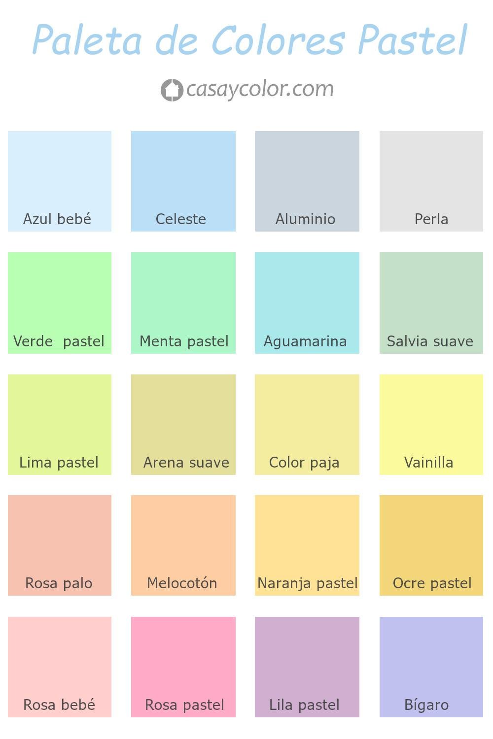 Paleta de colores pastel