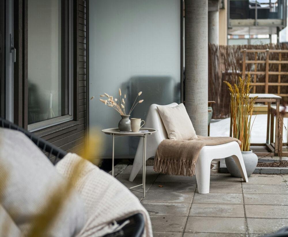 Textiles en la terraza